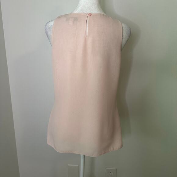 Etcetera light pink fringe sleeveless top size 4 - Picture 4 of 14